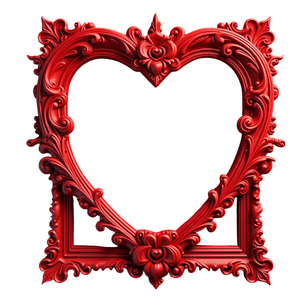 Ornate Red Heart Frame